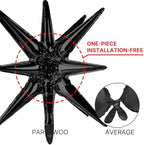 Black Star Spike Balloons 2pcs Explosion Foil Mylar Balloons in 2 PCS - 42 Inch in Black, alternate view 5