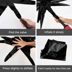 Black Star Spike Balloons 2pcs Explosion Foil Mylar Balloons in 2 PCS - 42 Inch in Black, alternate view 6