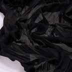 Black Table Runner Halloween Fall Cheesecloth Wedding Birthday Party Decor, alternate view 4