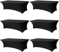 Black Tablecloths 96x30 Inch Table Cloths for 8 Foot Rectangle Tables, Wrinkle Resistant Washable Rectangular