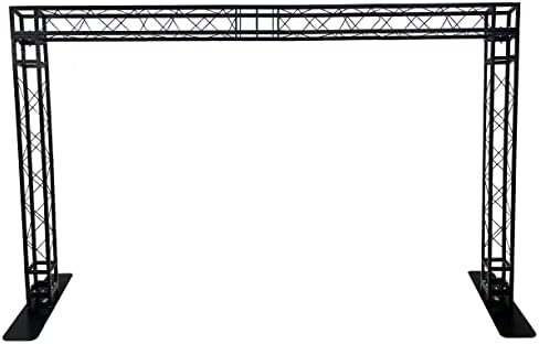 Black Truss Arch KIT 14.5 FT Width 7 FT Height Mobile Portable DJ Lighting System Metal Arch Black Square Metal
