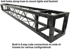 Black Truss Arch KIT 14.5 FT Width 7 FT Height Mobile Portable DJ Lighting System Metal Arch Black Square Metal, alternate