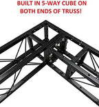 Black Truss Arch KIT 14.5 FT Width 7 FT Height Mobile Portable DJ Lighting System Metal Arch Black Square Metal, alternate