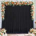 Black Tulle Backdrop Curtain for Parties Wedding,30ft x 10ft Wrinkle Free Curtain Backdrop,2 Layer Drapes for, alternate view