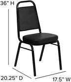 Black Vinyl Trapezoidal Back Stacking Banquet Chair, alternate view 2