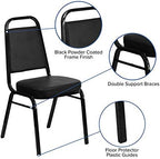 Black Vinyl Trapezoidal Back Stacking Banquet Chair, alternate view 4