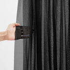 Black Wedding Arch Draping Fabric 3 Panels 30'' x 20FT Black Drapes Sheer Fabric Backdrop Arch Draping Fabrics, alternate