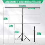 Black White Backdrop with Stand Kit, 5 x 6.5 ft Photo Backdrop in Black and White 5 x 6.5 ft in Black and White, alternate