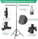 Black White Backdrop with Stand Kit, 5 x 6.5 ft Photo Backdrop in Black and White 5 x 6.5 ft in Black and White, alternate
