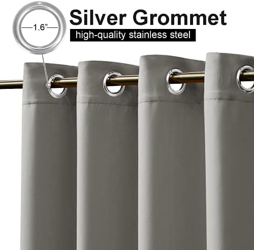 Blackout Bedroom Curtain for Patio Room Darkning, Rustproof Grommet Blackout Vertical Blind, Sunlight Blocking, alternate