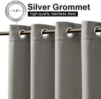 Blackout Bedroom Curtain for Patio Room Darkning, Rustproof Grommet Blackout Vertical Blind, Sunlight Blocking, alternate