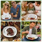 Bless Melamine Platter Gift, Reusable White Oval Serving Dishes in 13.9x10x0.4in in White, alternate view 3