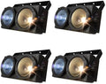 Blinder Lights 200W COB 2 Eyes Stage Wash Lights, 4 Pack in Black