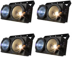 Blinder Lights 200W COB 2 Eyes Stage Wash Lights, 4 Pack in Black
