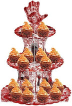 Bloody Cupcake Stand 12Inch Cardboard Cupcake Tray for Scary Party Supplies Bloody Zombie Horror Movie Birthday, alternate