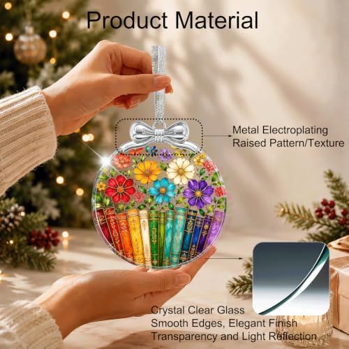 Blooming Story Book Christmas Ornament Crystal Glass Xmas Tree Décor, alternate view 3