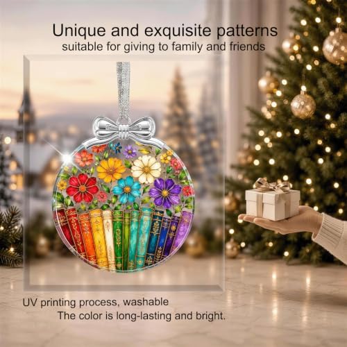 Blooming Story Book Christmas Ornament Crystal Glass Xmas Tree Décor, alternate view 5