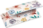 Blossom Symphony Ceramic 14 inch Rectangular Serving Platter, Set of 2, for Serving Salad, Pasta, Cheese, Ham