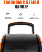 Blower Fan 185° Rotatable 3‐Speed Air Mover with 2 AC Outlets, Orange, alternate view 4
