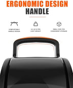 Blower Fan 185° Rotatable 3‐Speed Utility Air Mover with 2‐AC‐Outlet, Black in Black, alternate view 5