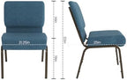 Blue 21" W Stacking Church Chair, 4-Pack, alternate view 2
