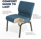 Blue 21" W Stacking Church Chair, 4-Pack, alternate view 4