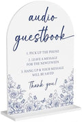 Blue and White Chinoiserie Audio Guestbook Sign for Wedding Decor1939 in Blue Audio