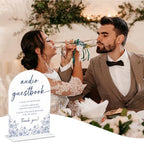 Blue and White Chinoiserie Audio Guestbook Sign for Wedding Decor1939 in Blue Audio, alternate view 4