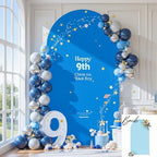Blue Arch Backdrop Cover 7.2ft Gender Reveal Party Wedding Arch Covers Stretchy Backdrop 7.2FT 6FT Decorations