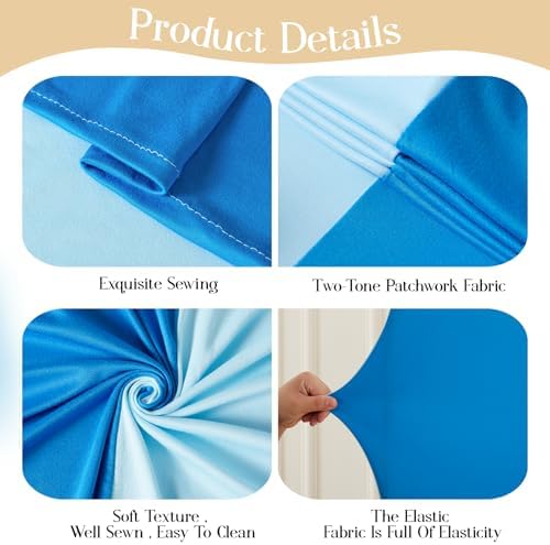 Blue Arch Backdrop Cover 7.2ft Gender Reveal Party Wedding Arch Covers Stretchy Backdrop 7.2FT 6FT Decorations, alternate