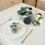 Blue Artificial Flower Box, Wedding Table Centerpiece, Party Decoration Floral Arrangement in Box, Ready-to-Use, alternate