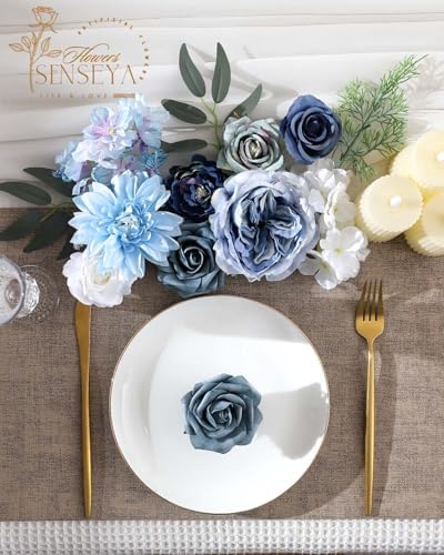 Blue Artificial Flowers Combo for Wedding & Home Decor, alternate view 2