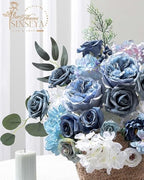 Blue Artificial Flowers Combo for Wedding & Home Decor, alternate view 3