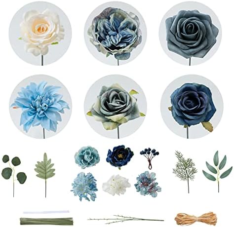 Blue Artificial Flowers Combo for Wedding & Home Decor, alternate view 5