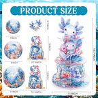 Blue Axolotl Cupcake Stand - 3 Tier Birthday Party Decorations in Axolotl, alternate view 3