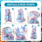Blue Axolotl Cupcake Stand - 3 Tier Birthday Party Decorations in Axolotl, alternate view 5