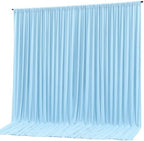 Blue Backdrop Curtain 10x10ft - Wrinkle Free Polyester Photo Curtain Backdrop Wedding Back Drop Fabric Drapes