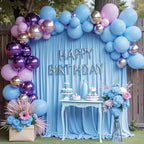 Blue Backdrop Curtain for Wedding Parties Backdrop Drapes 10x10FT in 10FTx10FT in Blue, alternate view 5
