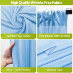 Blue Backdrop Curtain for Wedding Parties Backdrop Drapes 10x8FT in 10FTx8FT in Blue, alternate view 3