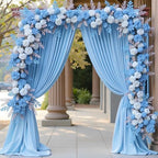 Blue Backdrop Curtain for Wedding Parties Backdrop Drapes 10x8FT in 10FTx8FT in Blue, alternate view 5