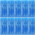Blue Backdrop Wavy Tinsel Foil Fringe Curtains for Parties Sparkle Metallic Wavy Blue Birthday Decorations for