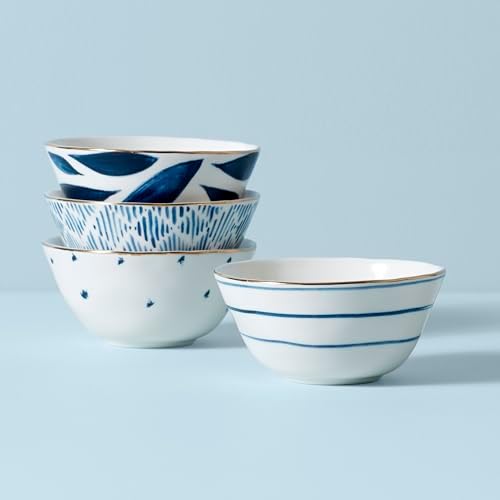 Blue Bay 4-Piece Dessert Bowl Set, 2.00 LB in Blue, alternate view 3