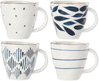 Blue Bay 4-Piece Dessert Mug Set, 2.75 LB in 12 Ounces in Blue