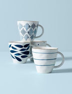 Blue Bay 4-Piece Dessert Mug Set, 2.75 LB in 12 Ounces in Blue, alternate view 5