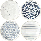 Blue Bay Porcelain 12-Piece Dinnerware Dessert Set for 4 in White/Blue, alternate view 4