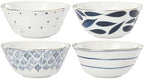 Blue Bay Porcelain 12-Piece Dinnerware Dessert Set for 4 in White/Blue, alternate view 5