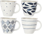 Blue Bay Porcelain 12-Piece Dinnerware Dessert Set for 4 in White/Blue, alternate view 6