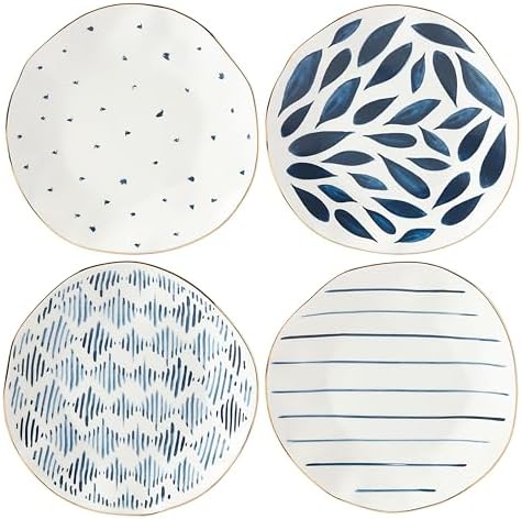 Blue Bay Porcelain Dessert Plates, Set of 4
