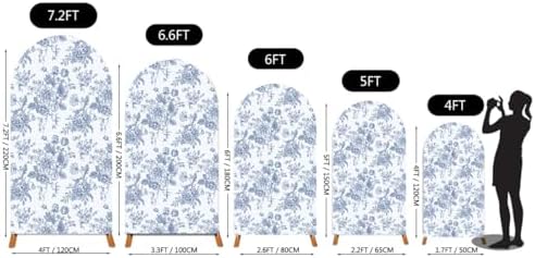 Blue Bows Birthday Party Arch Backdrop Covers Baby in Blooms Floral Baptism Shower Wedding Parties Decorations, alternate