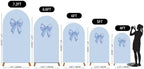 Blue Bows Birthday Party Arch Backdrop Covers Baby in Blooms Floral Baptism Shower Wedding Parties Decorations, alternate